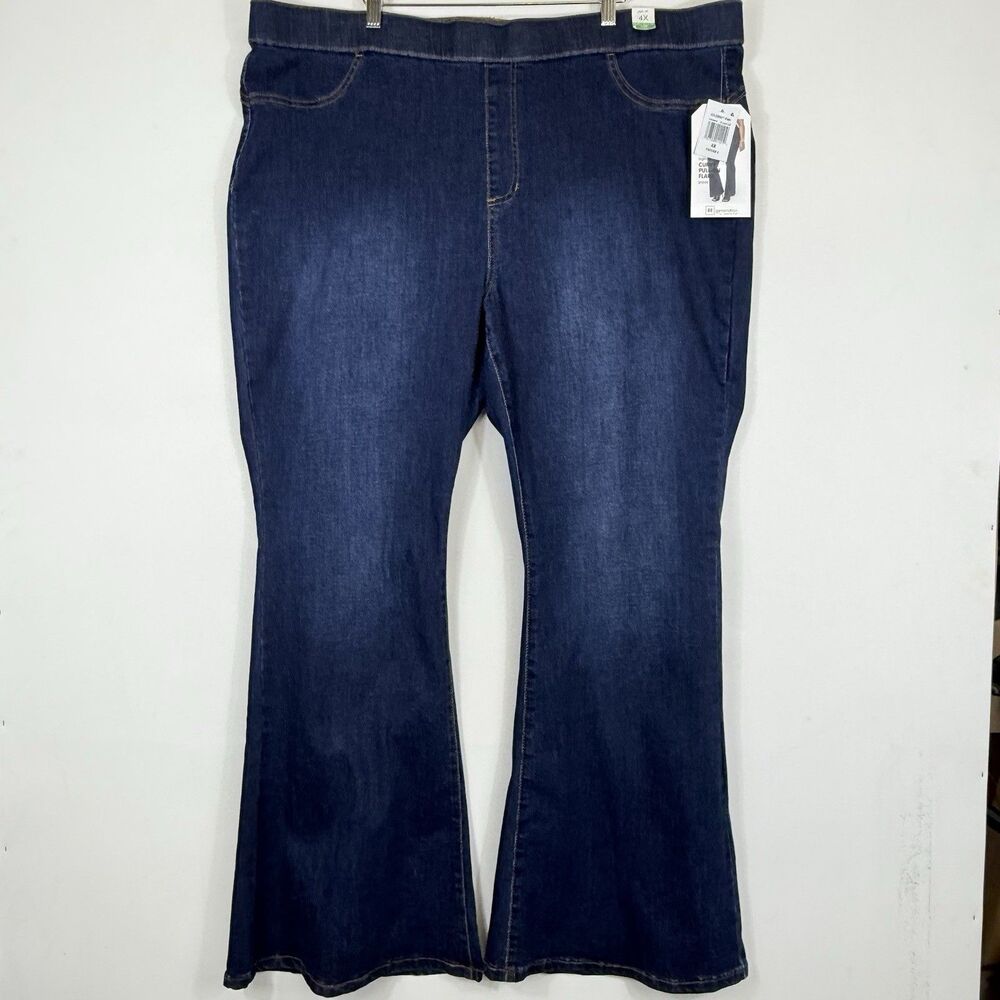 Celebrity Pink by REGeneration Poppy Pull On Flare Curvy Jeans Women's 4X NEW